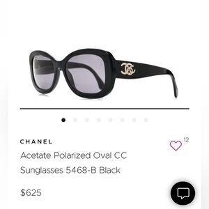 Chanel sunglasses Black with CC. Style 5469B